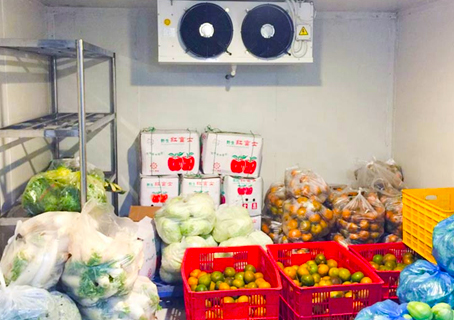 Vegetable chiller room in Southeast Asia